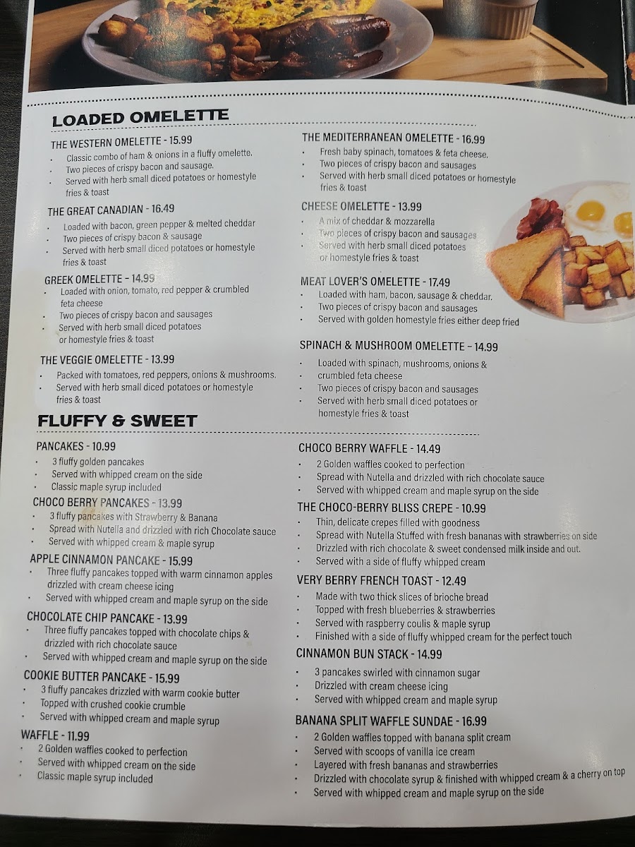 Shan's all day breakfast Photo Menu 2