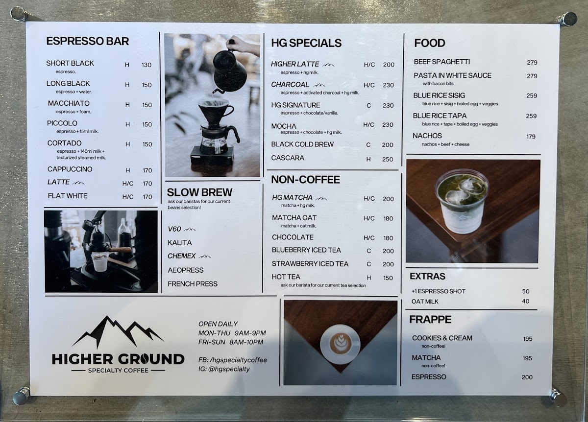 Higher Ground Specialty Coffee Photo Menu 4