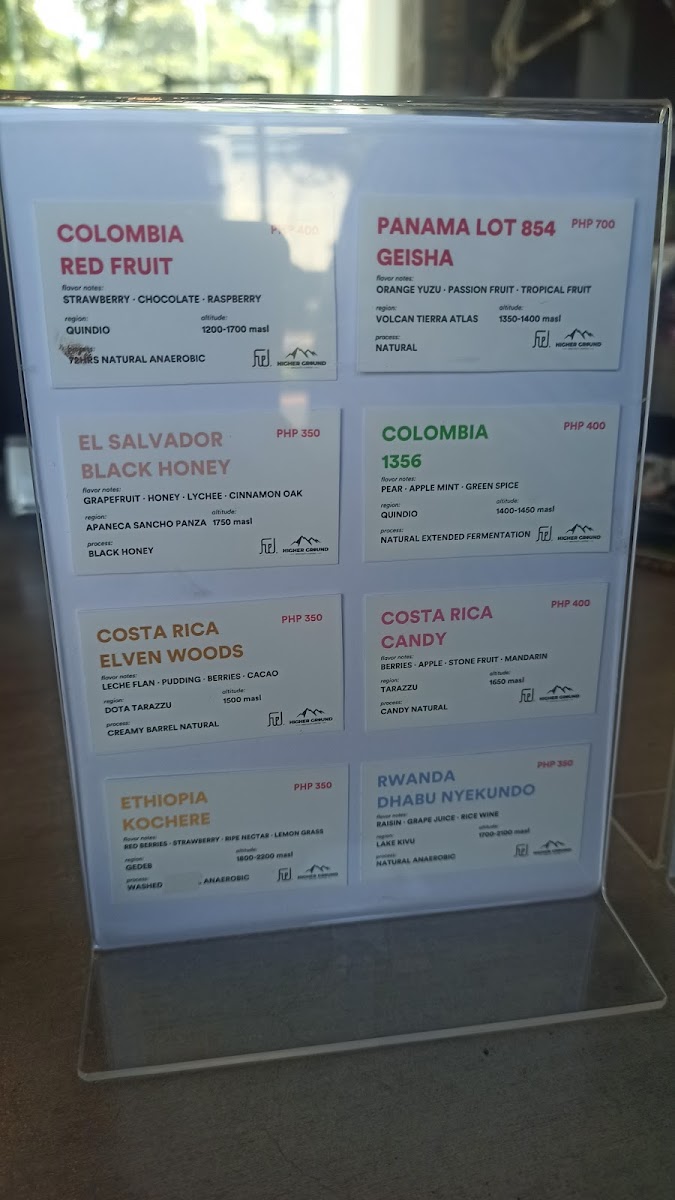 Higher Ground Specialty Coffee Photo Menu 5
