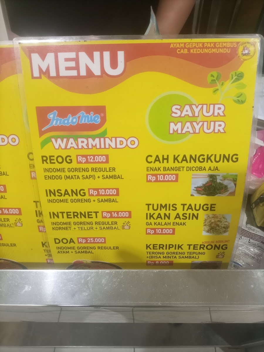 Ayam Gepuk Pak Gembus Kedungmundu Photo Menu 10