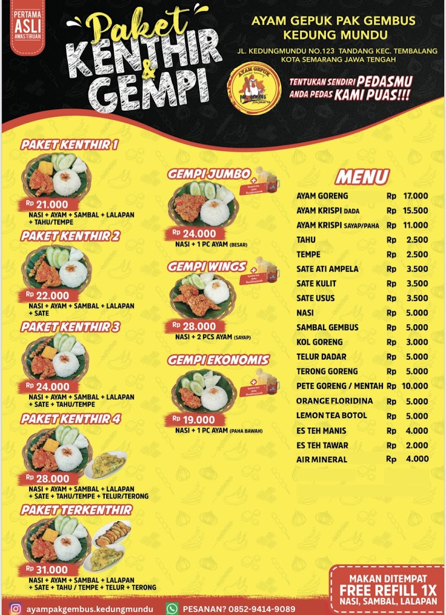Ayam Gepuk Pak Gembus Kedungmundu Photo Menu 4