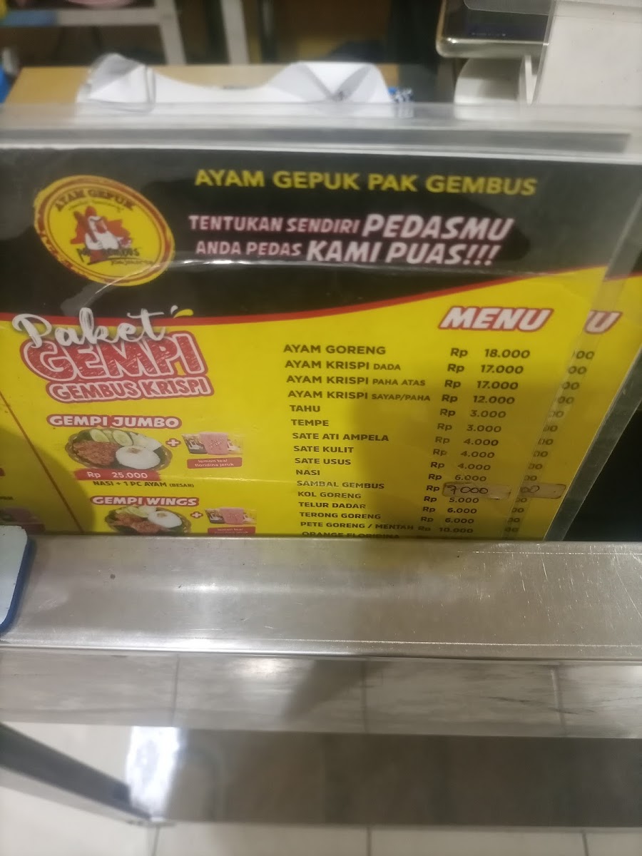Ayam Gepuk Pak Gembus Kedungmundu Photo Menu 8