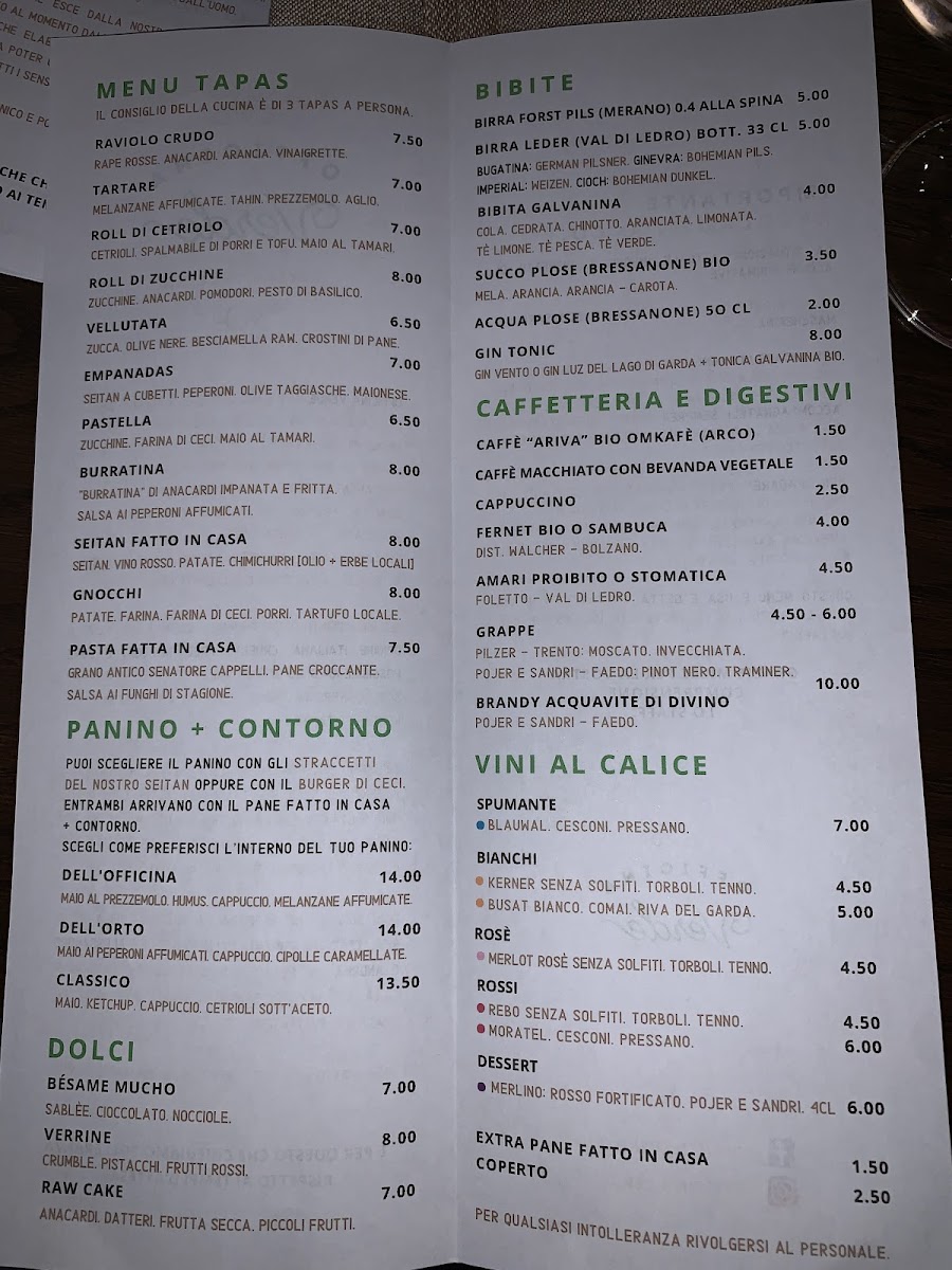 Officina Verde - Cucina Vegetale Photo Menu 4