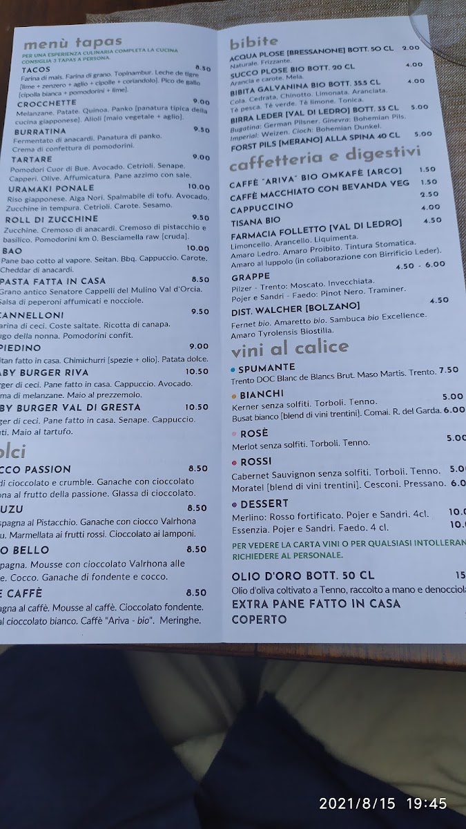 Officina Verde - Cucina Vegetale Photo Menu 9