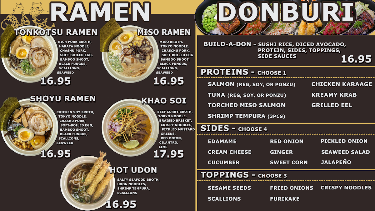 Capybara Ramen & Sushi Photo Menu 1