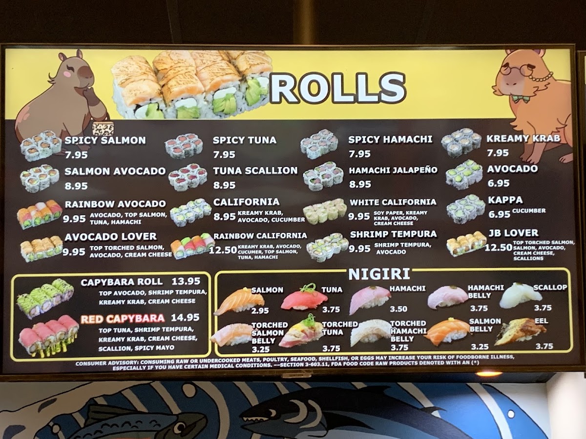 Capybara Ramen & Sushi Photo Menu 7
