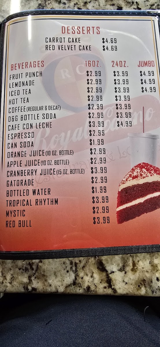 Royal Casino Restaurant & Lounge Photo Menu 2