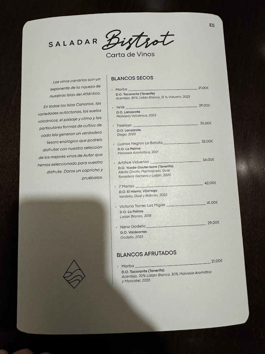 Saladar Bistrot Restaurant Photo Menu 2