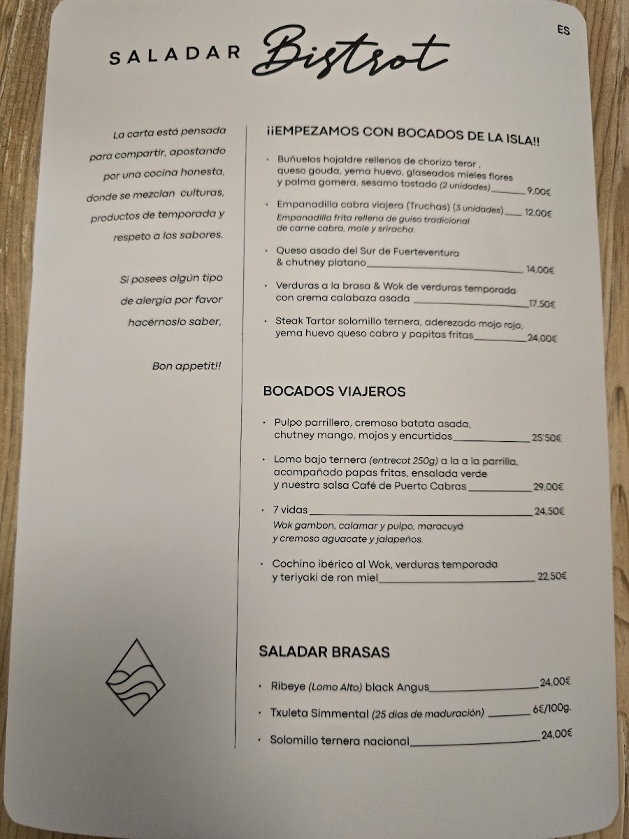 Saladar Bistrot Restaurant Photo Menu 6