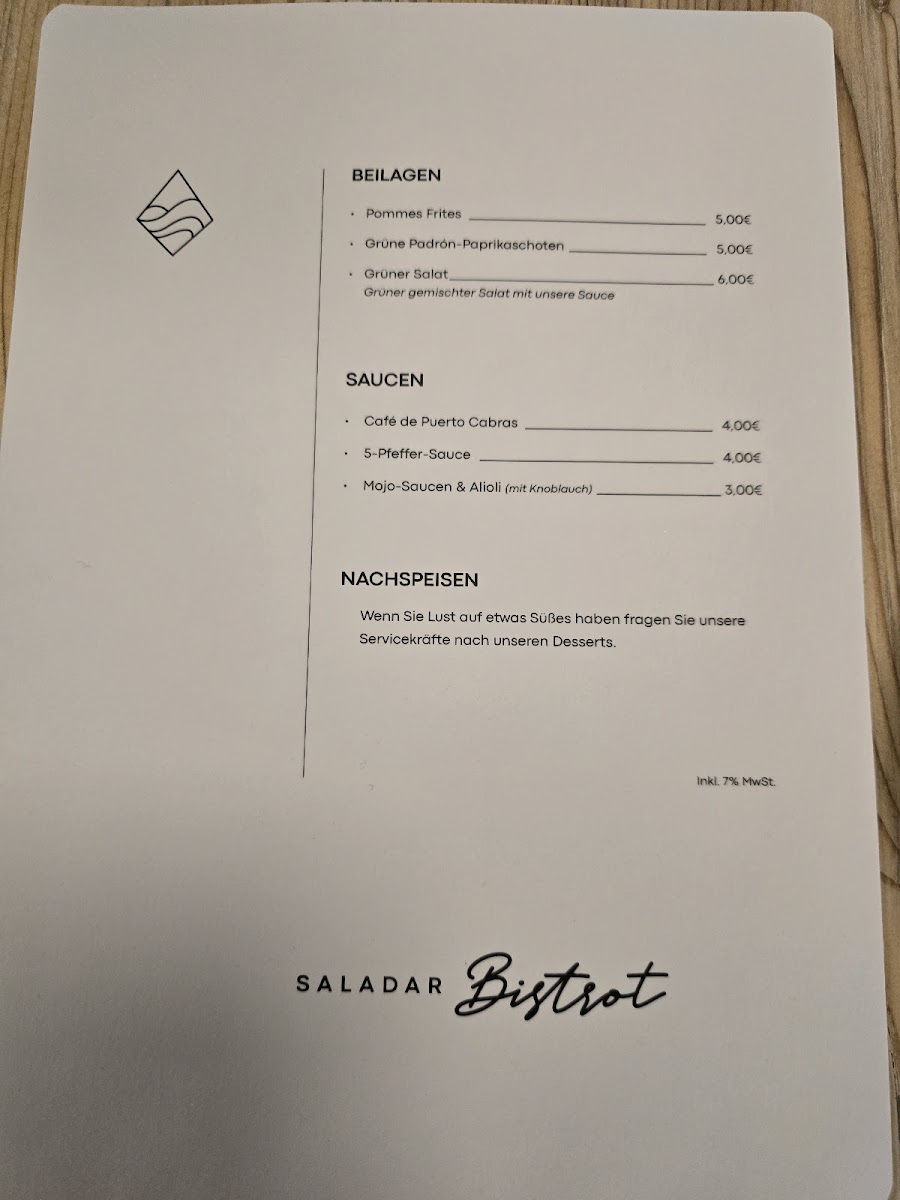 Saladar Bistrot Restaurant Photo Menu 7