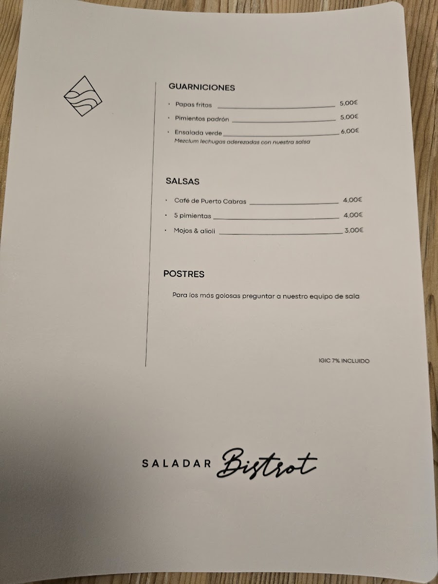 Saladar Bistrot Restaurant Photo Menu 8