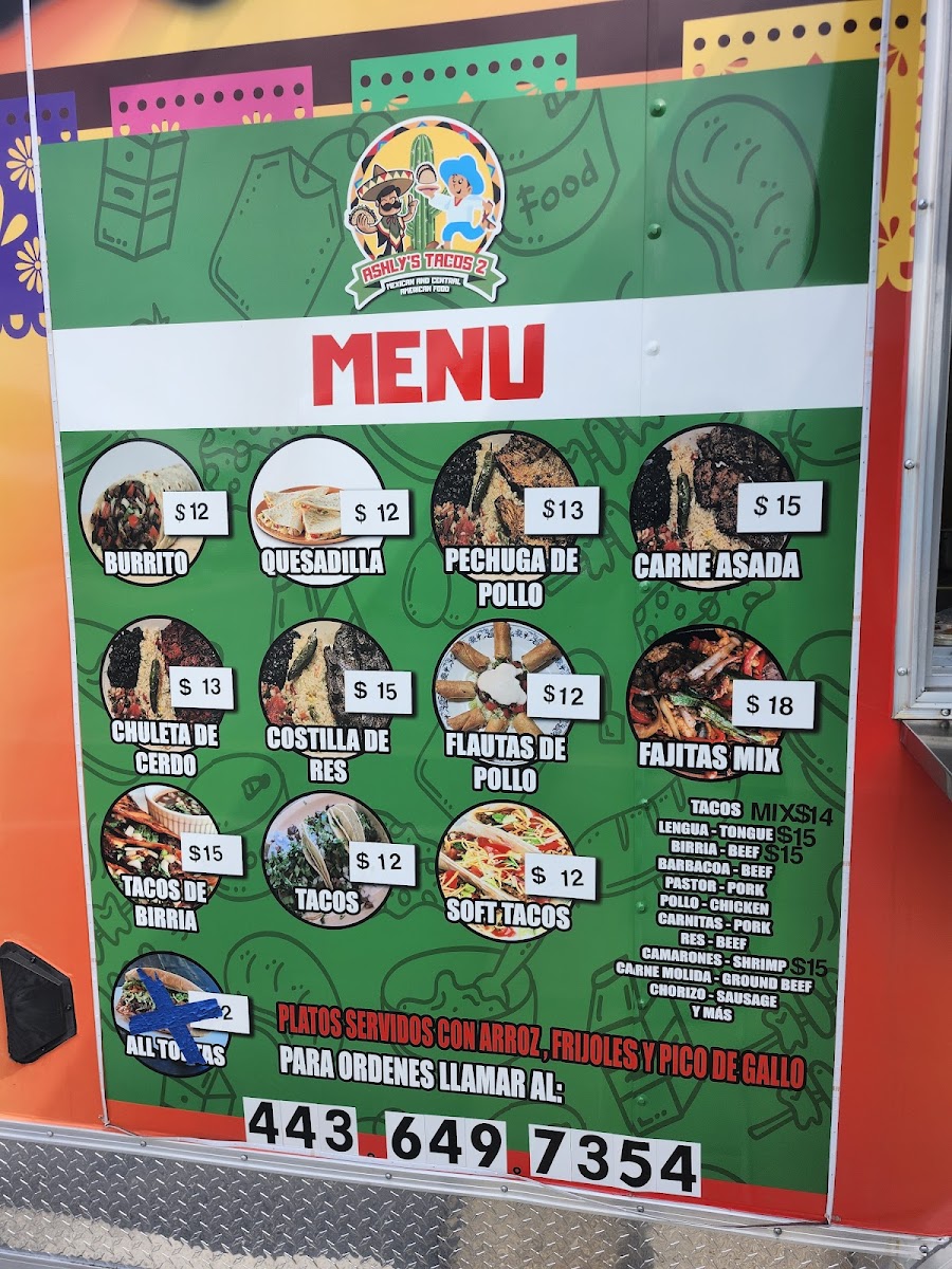 Ashley's Tacos 2 Photo Menu 1