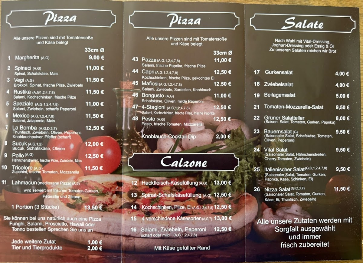 Milan‘s Pizza Photo Menu 1