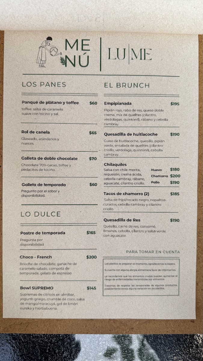 LU|ME Cocina Photo Menu 2