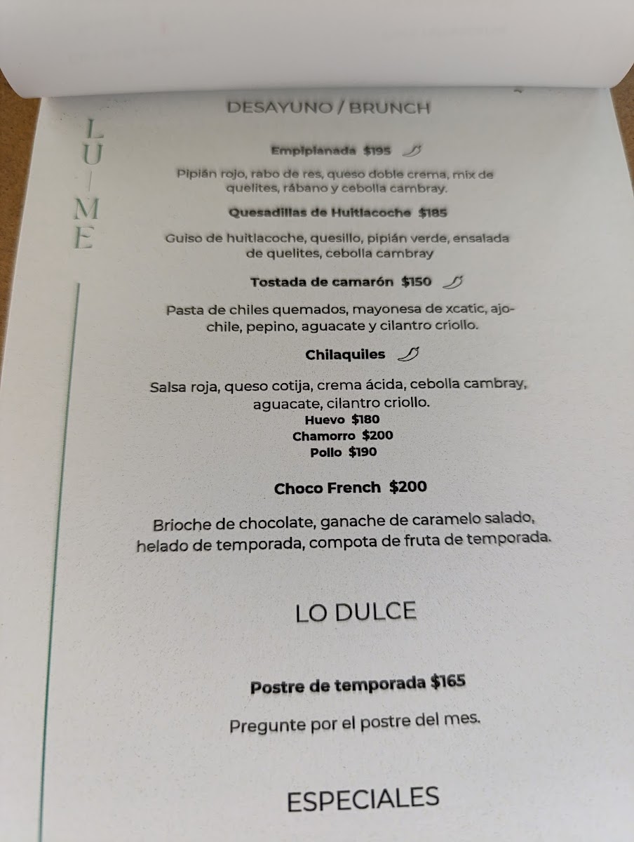 LU|ME Cocina Photo Menu 7