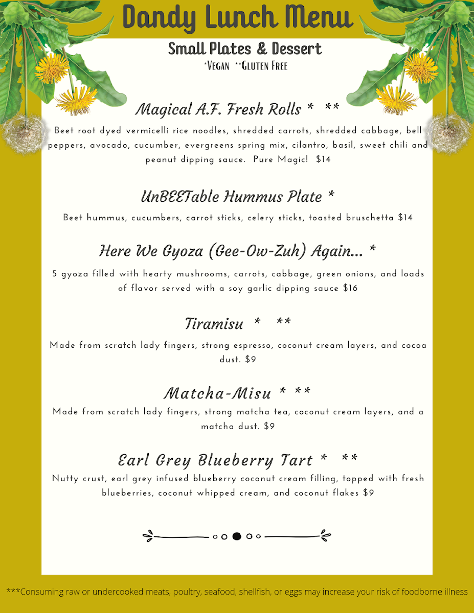 Just Dandy Apothecary & Cafe Photo Menu 8