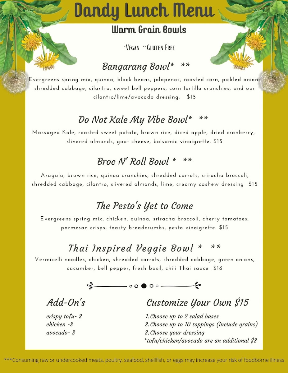 Just Dandy Apothecary & Cafe Photo Menu 9
