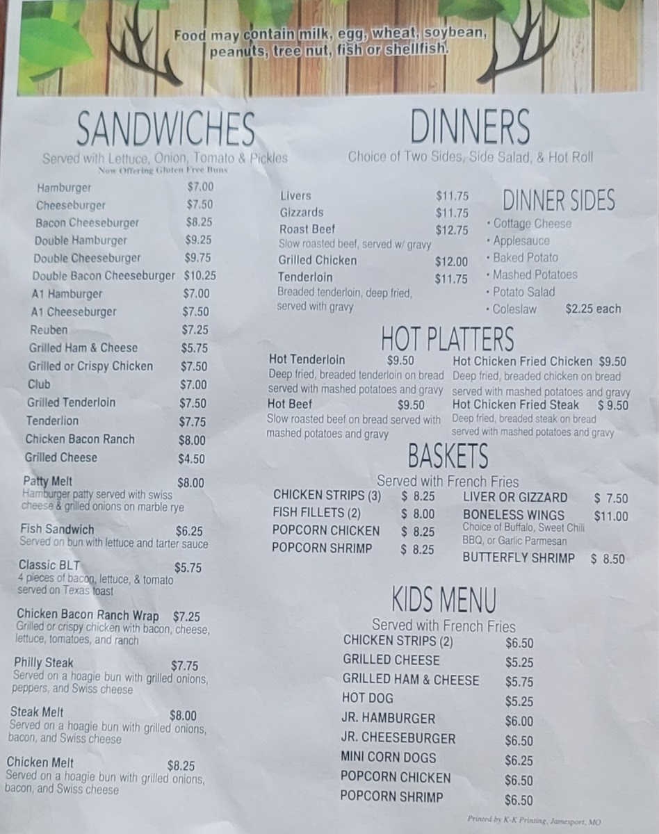Galt Country Cafe Photo Menu 4