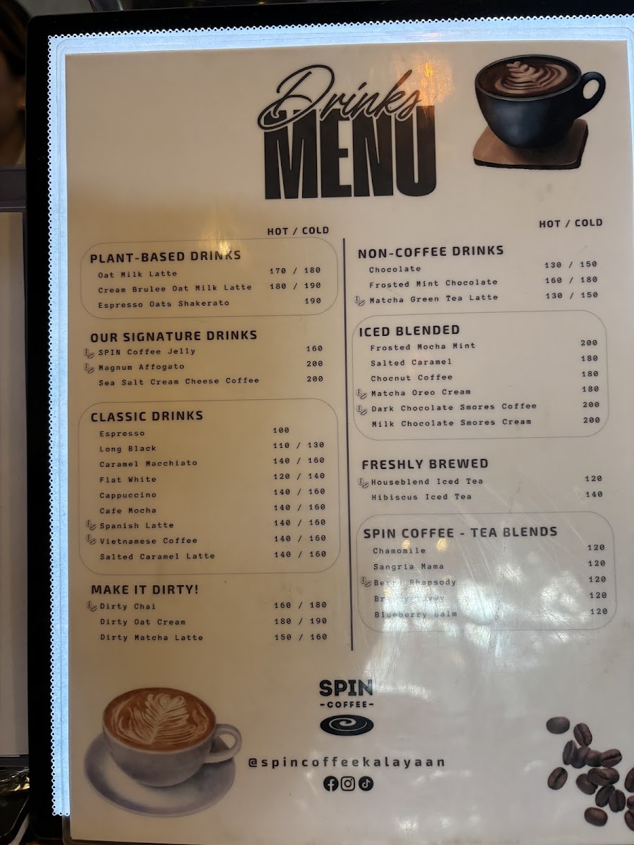 SPIN Coffee Kalayaan Photo Menu 2