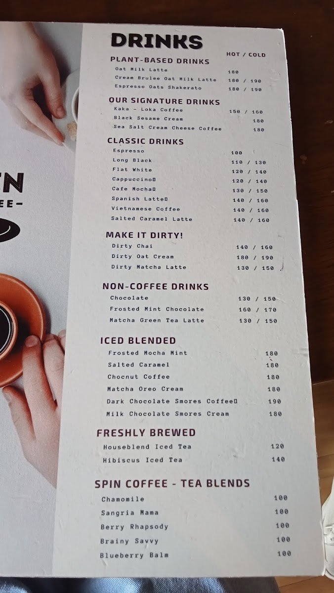 SPIN Coffee Kalayaan Photo Menu 3