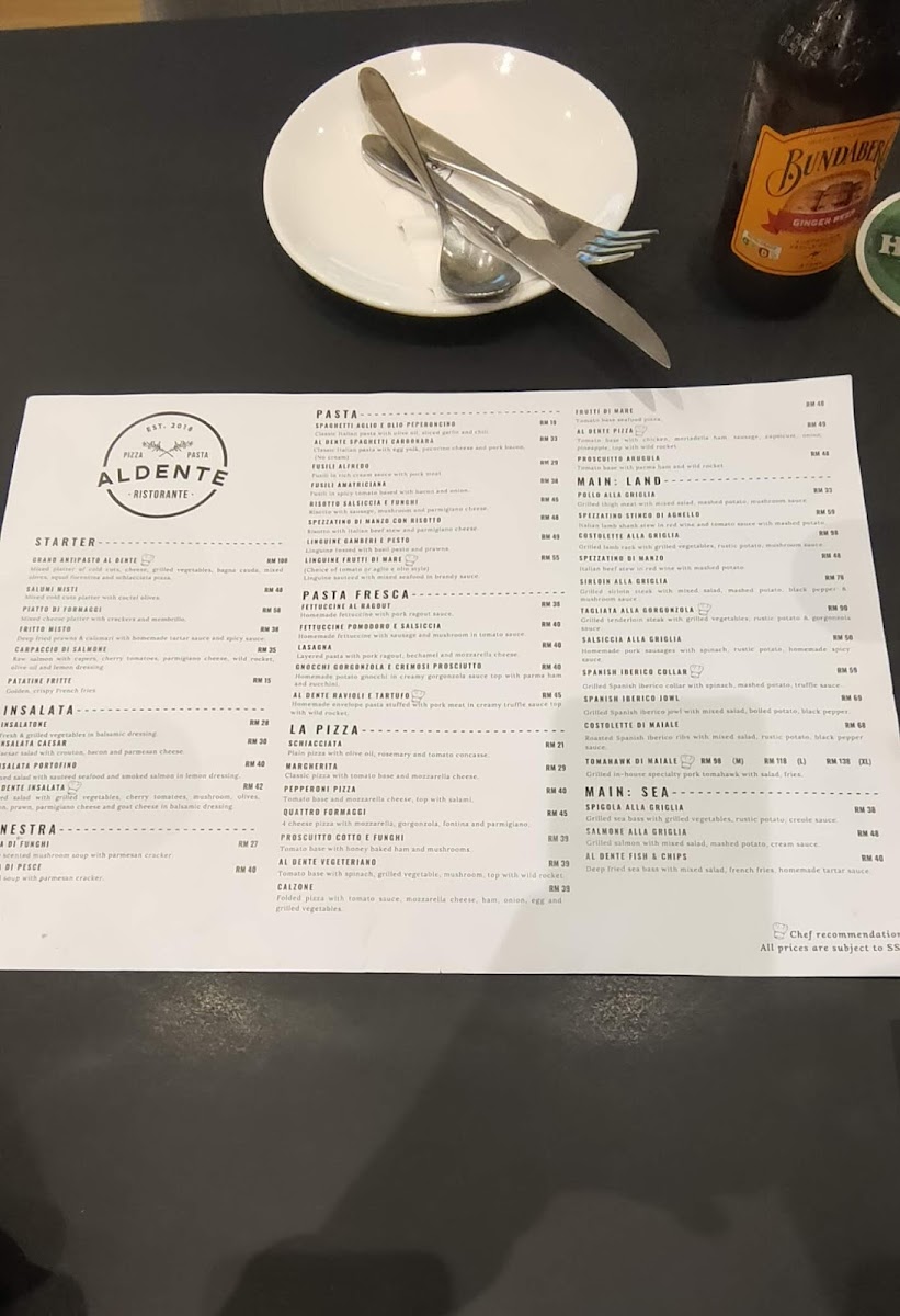 Al Dente Photo Menu 6