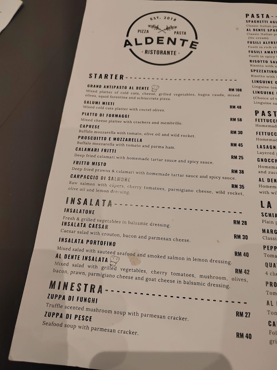Al Dente Photo Menu 8
