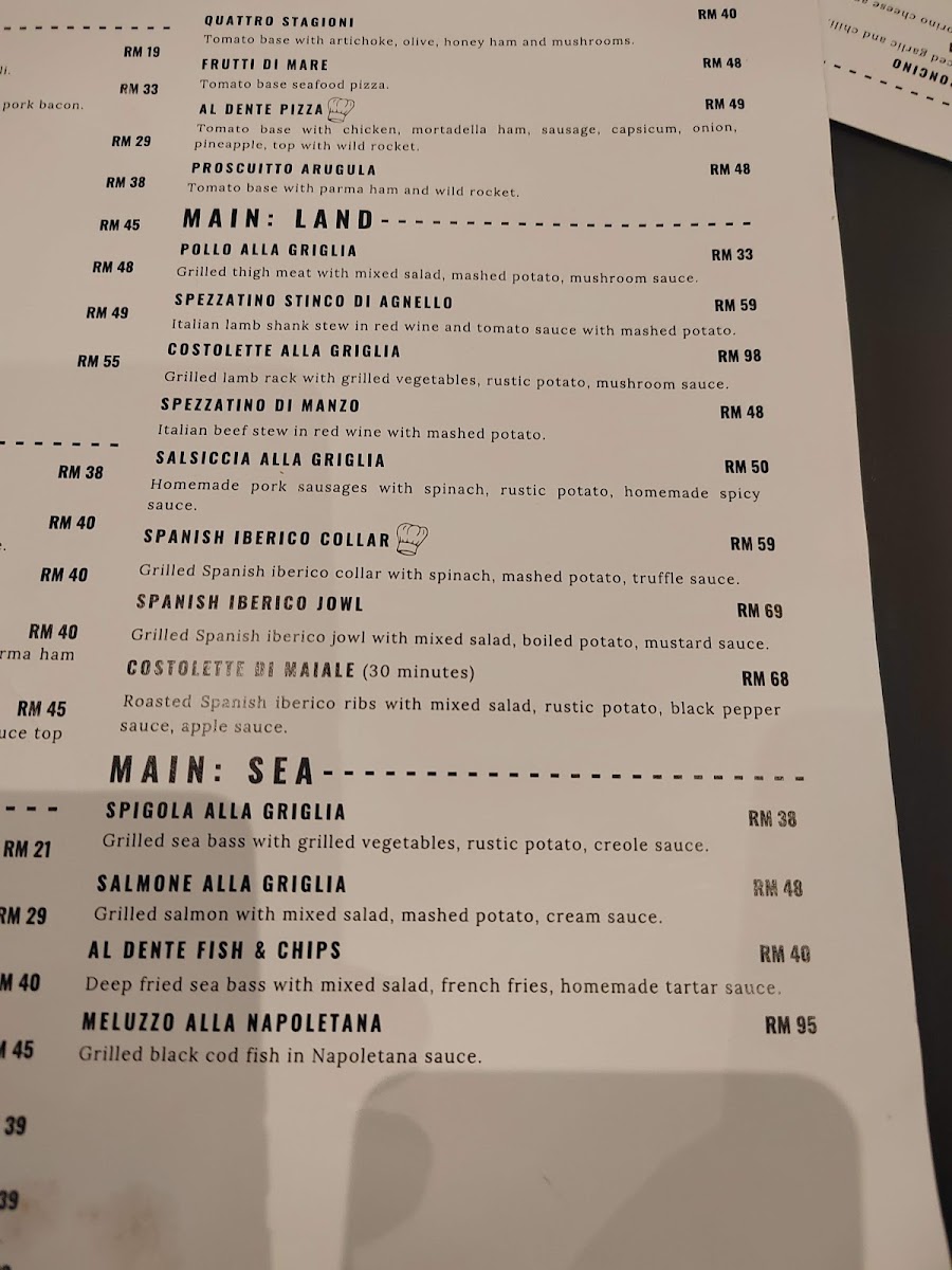 Al Dente Photo Menu 9