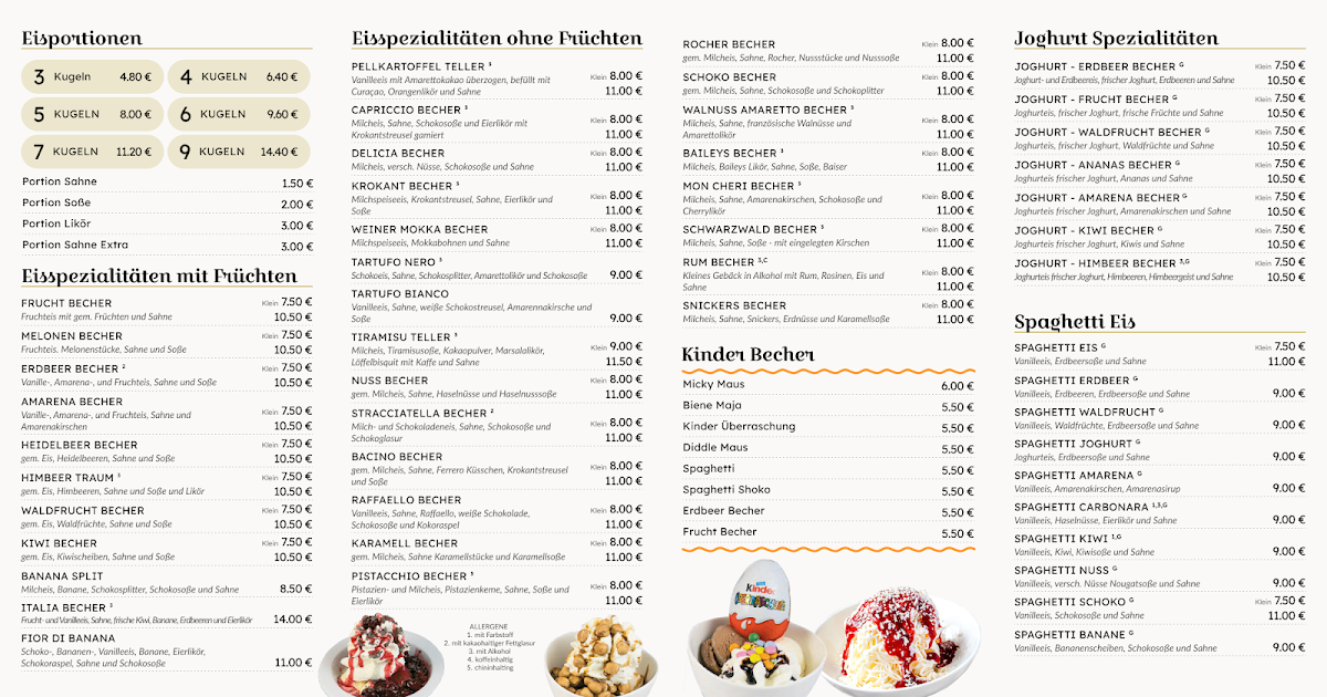 Eis Café Da Pian 2 - Huckingen Photo Menu 1