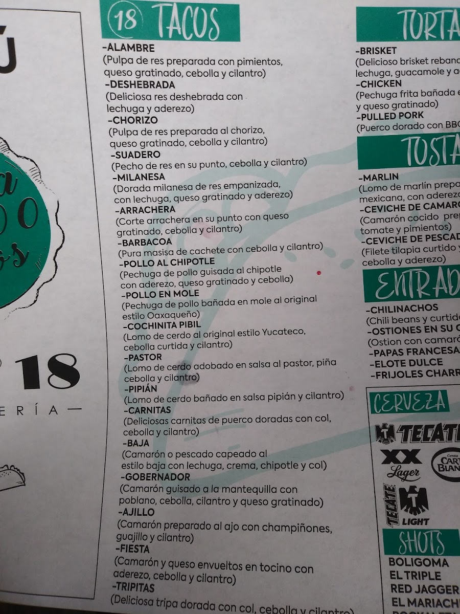 Taquería No 18 Cantera Photo Menu 4