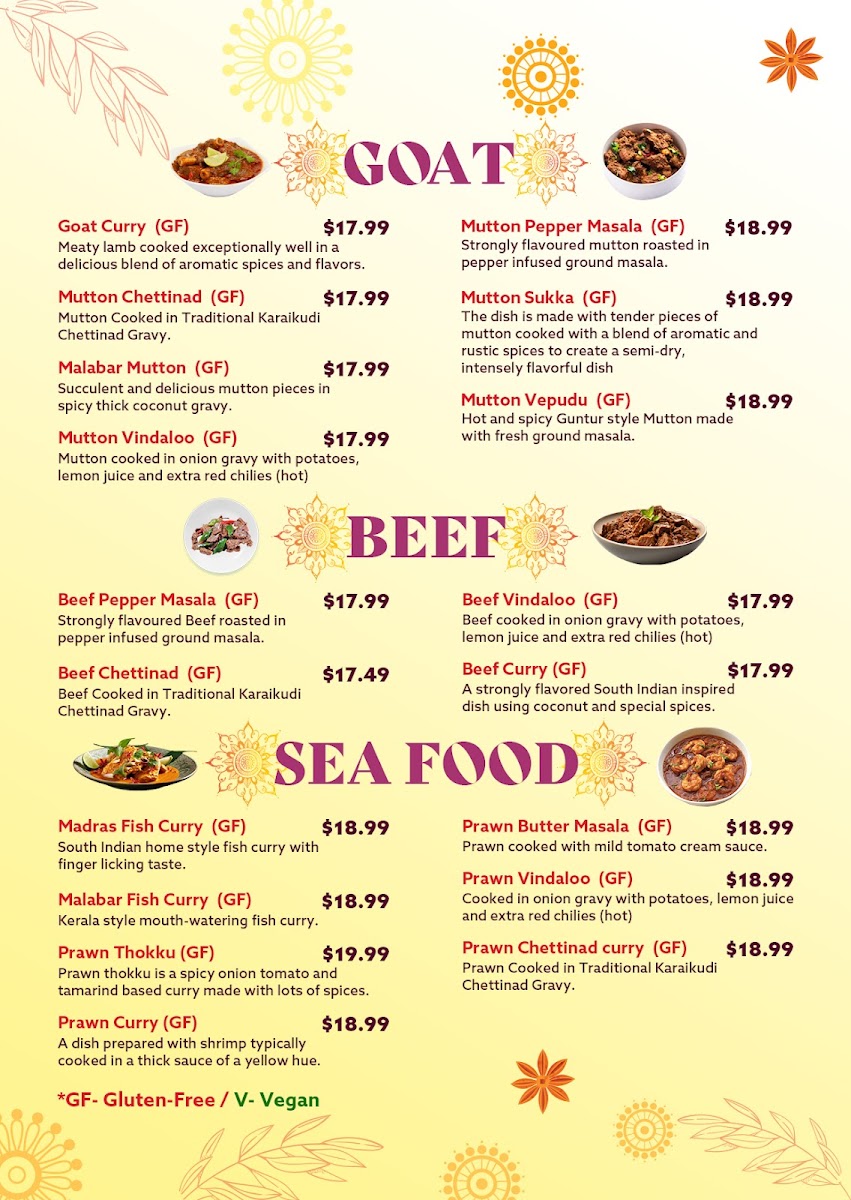 Suvera South Indian Kitchen Photo Menu 5
