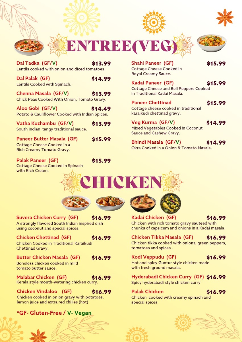 Suvera South Indian Kitchen Photo Menu 8