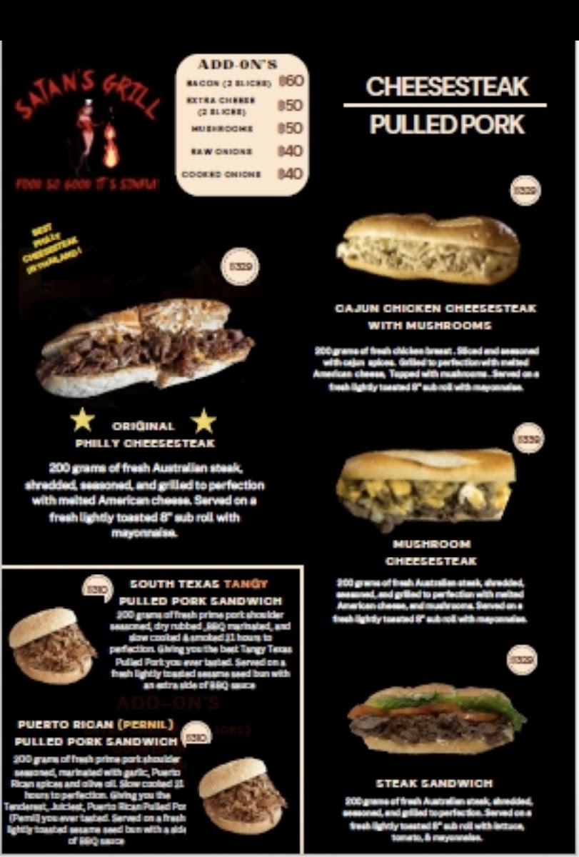 Satan's Grill Photo Menu 10