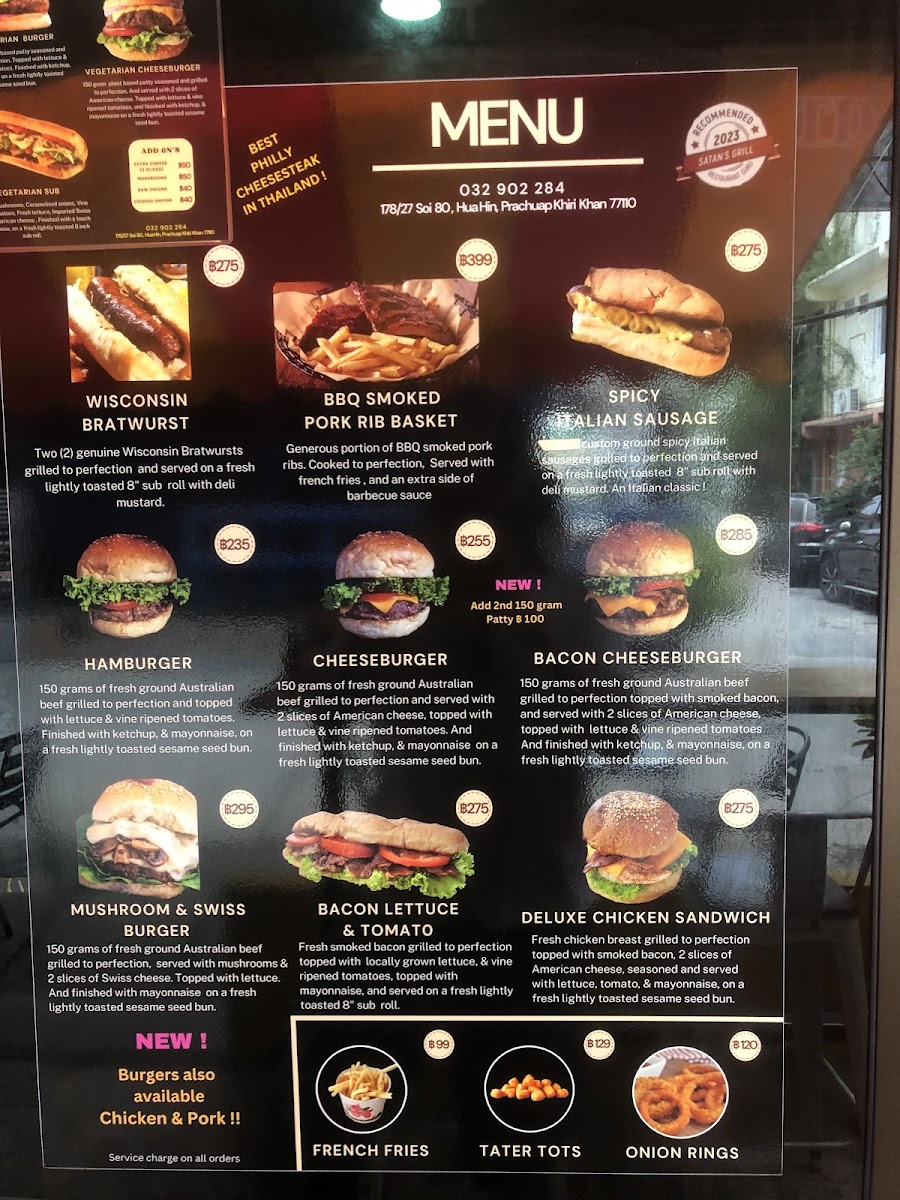 Satan's Grill Photo Menu 3