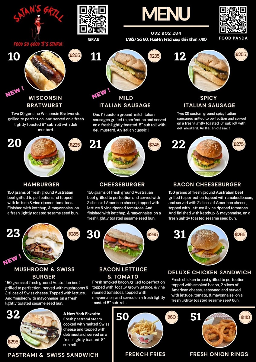 Satan's Grill Photo Menu 8