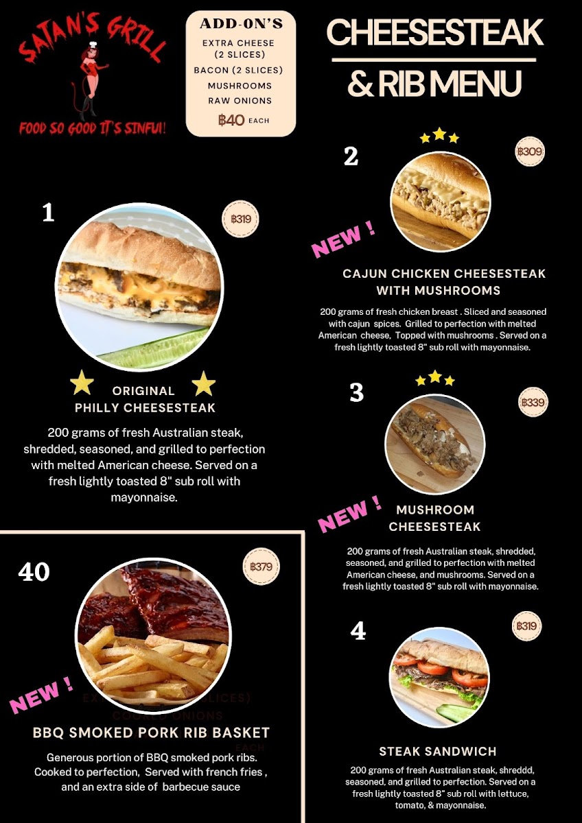 Satan's Grill Photo Menu 9