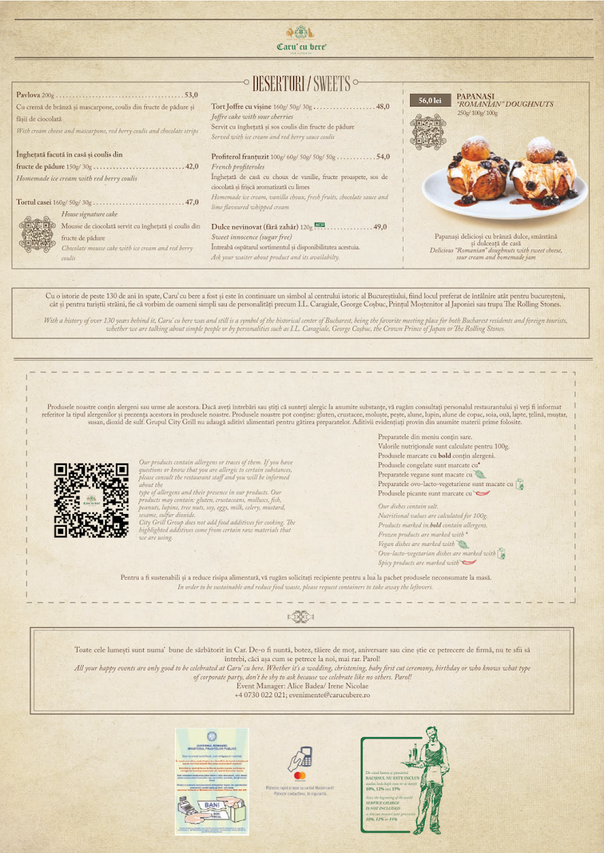 Caru' cu bere Photo Menu 3