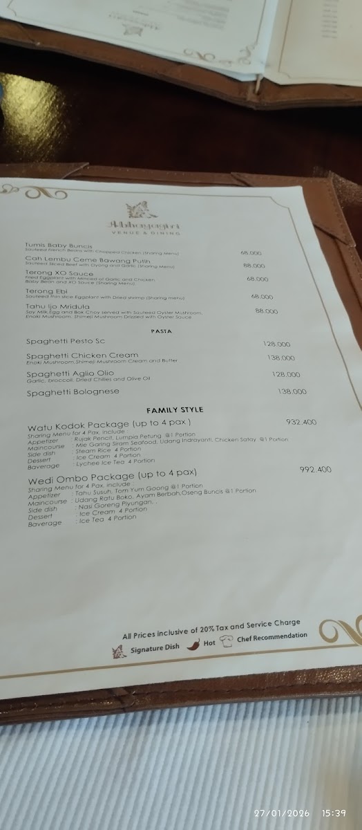 ABHAYAGIRI - Venue and Dining Photo Menu 1