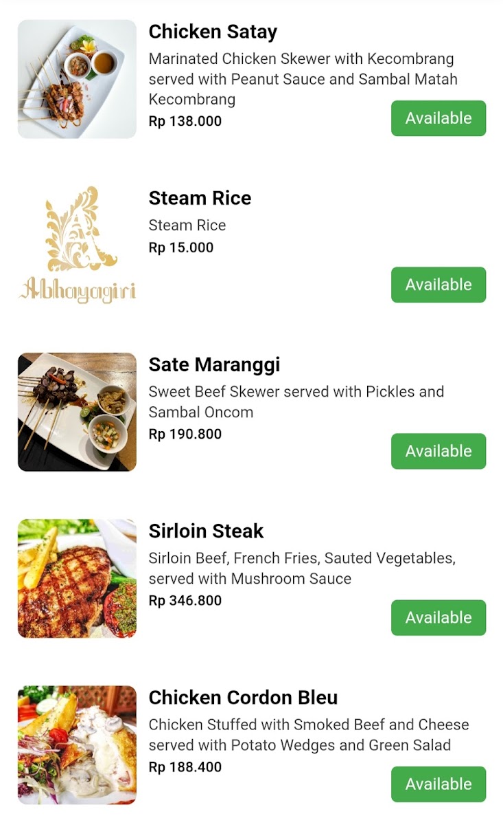 ABHAYAGIRI - Venue and Dining Photo Menu 6