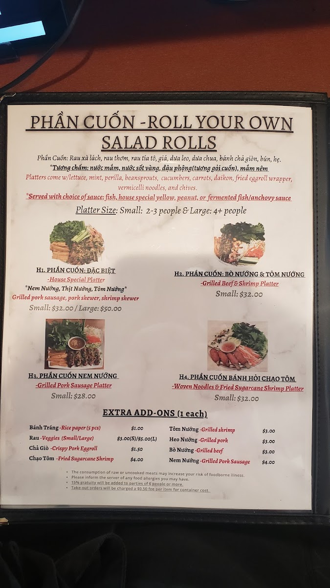 Bun and Pho House Photo Menu 3