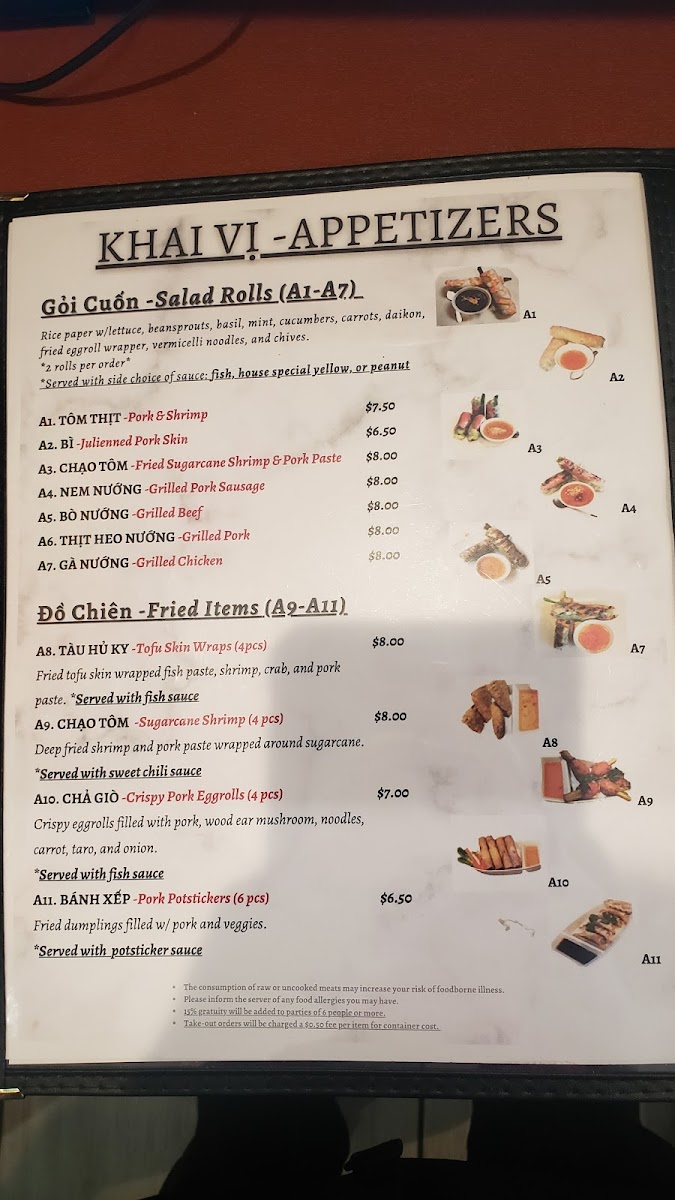 Bun and Pho House Photo Menu 6