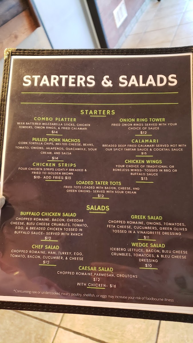 The Sand Trap Bar & Grill Photo Menu 1