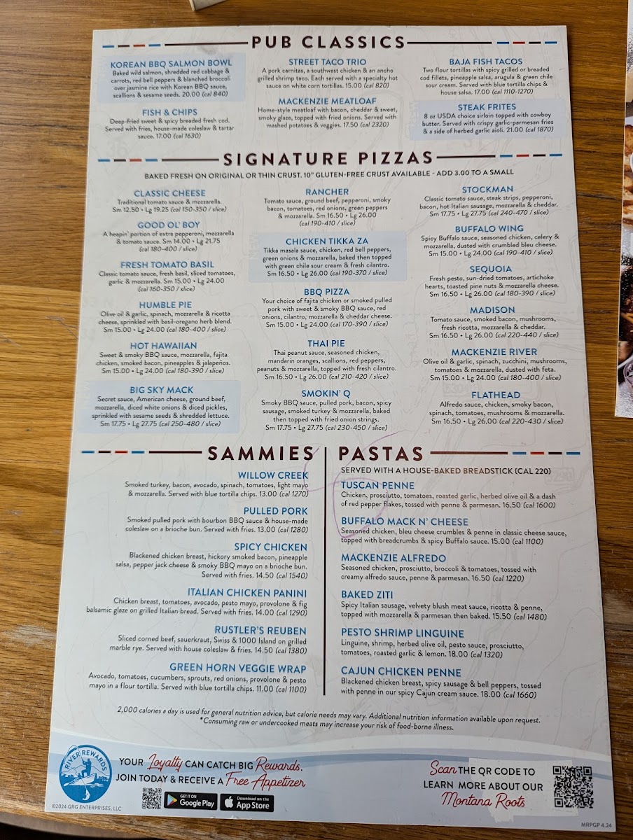 MacKenzie River Pizza, Grill & Pub Photo Menu 3