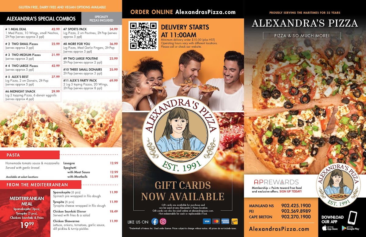 Alexandra's Pizza Fairview Photo Menu 2