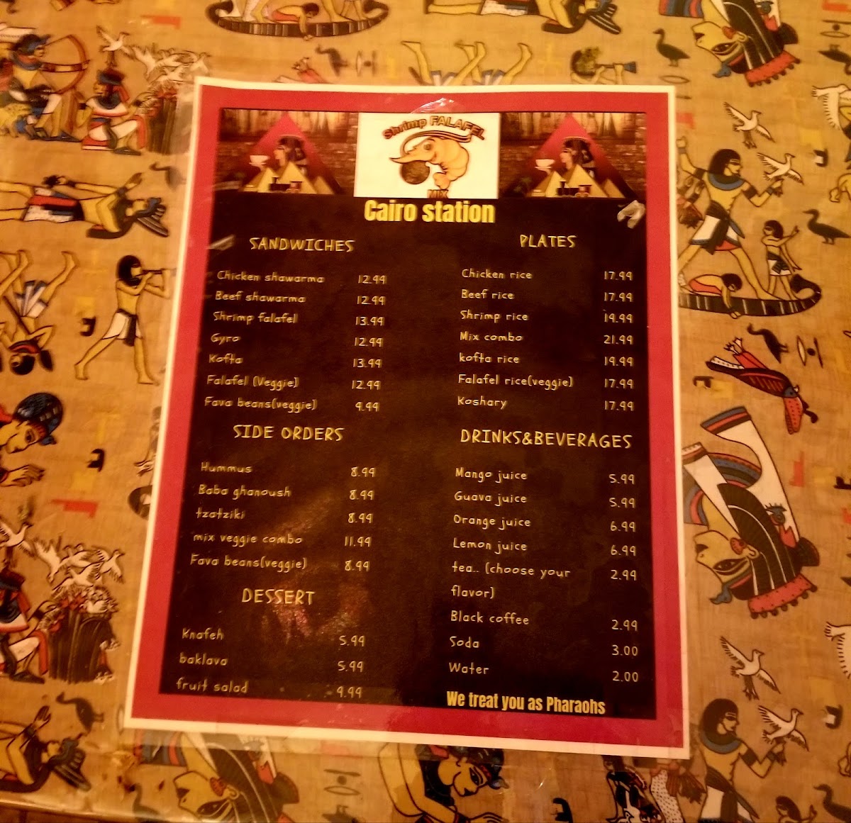 Cairo Station Café Photo Menu 9