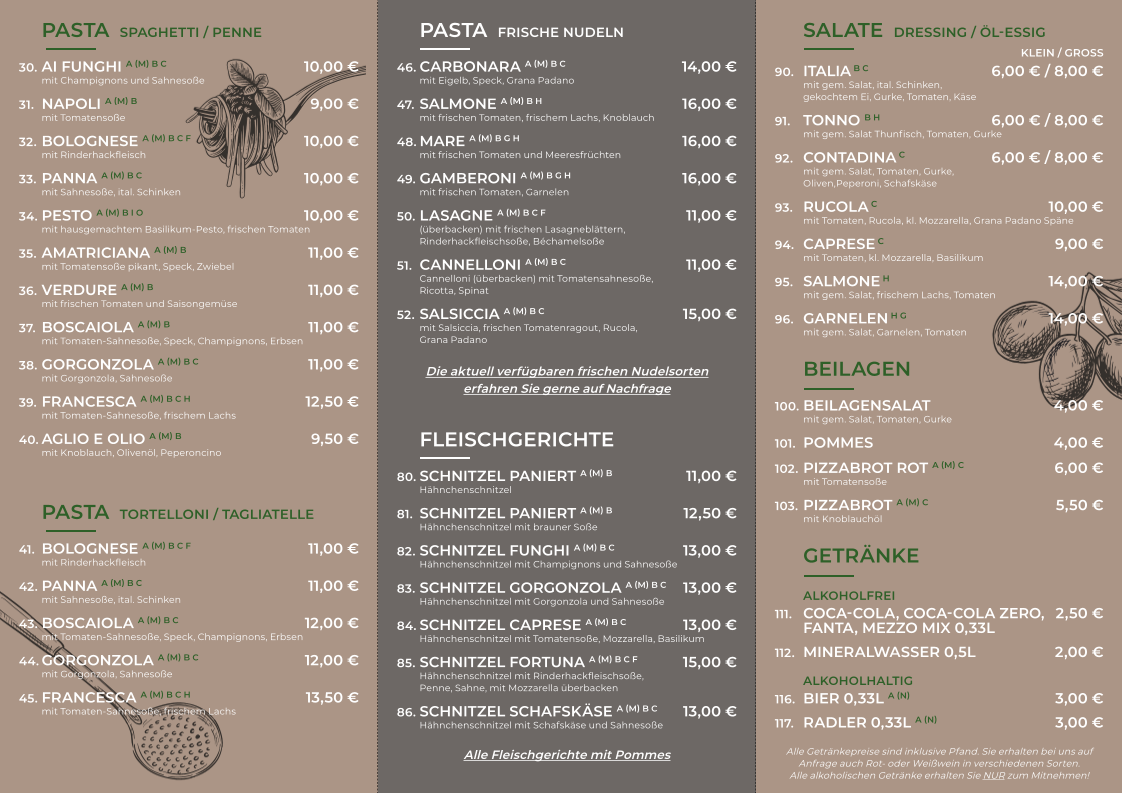Pizzeria Fortuna Gastro Photo Menu 2