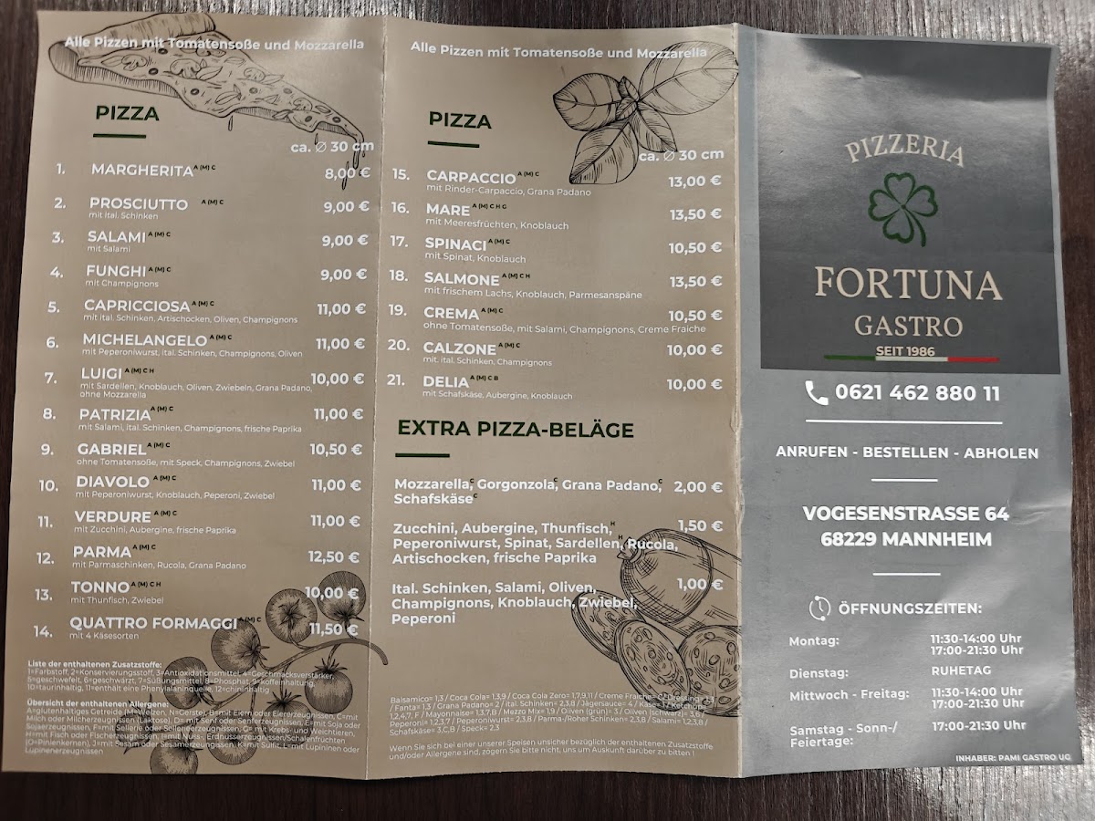 Pizzeria Fortuna Gastro Photo Menu 5