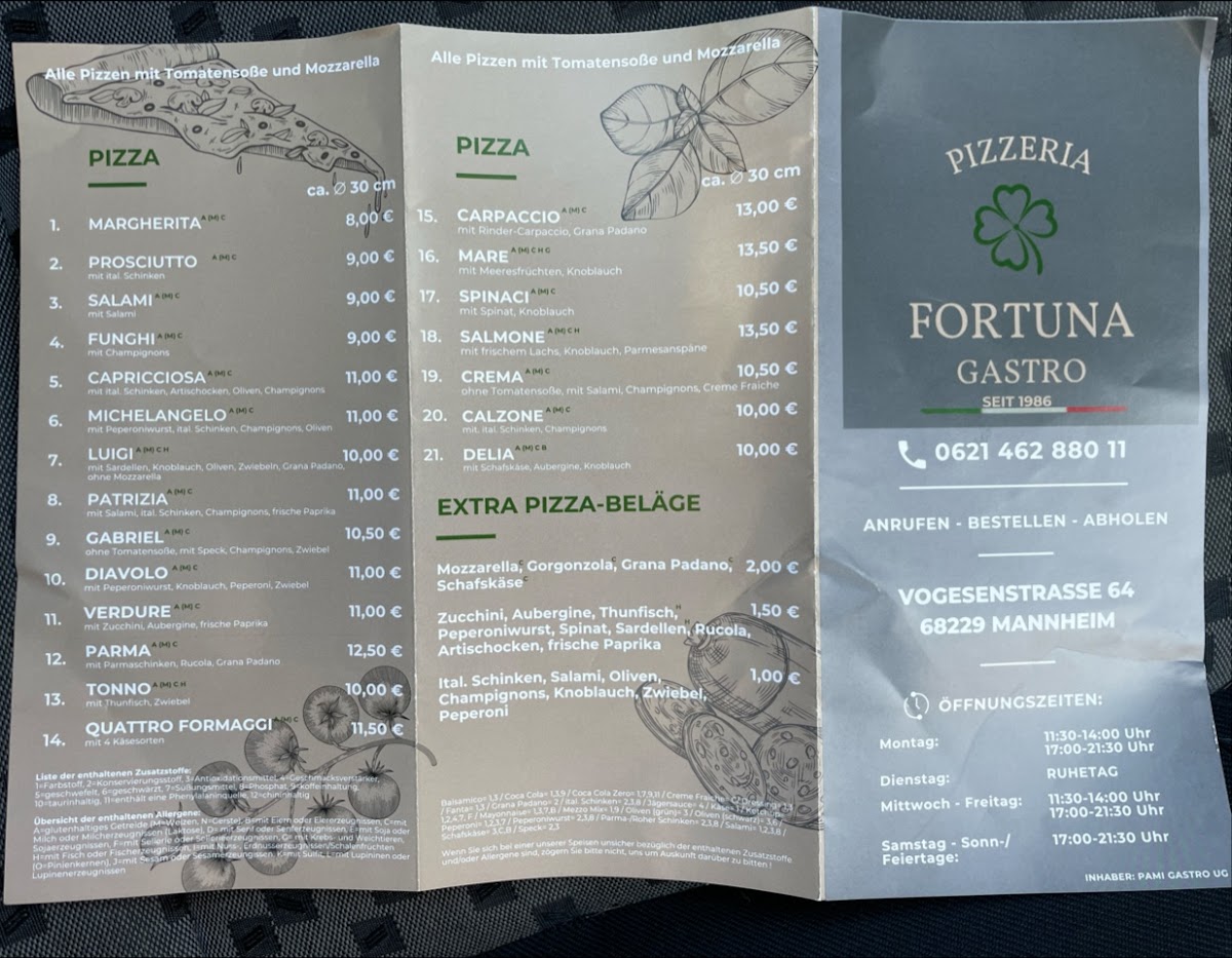 Pizzeria Fortuna Gastro Photo Menu 6