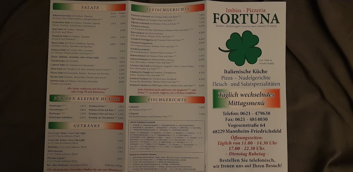 Pizzeria Fortuna Gastro Photo Menu 8