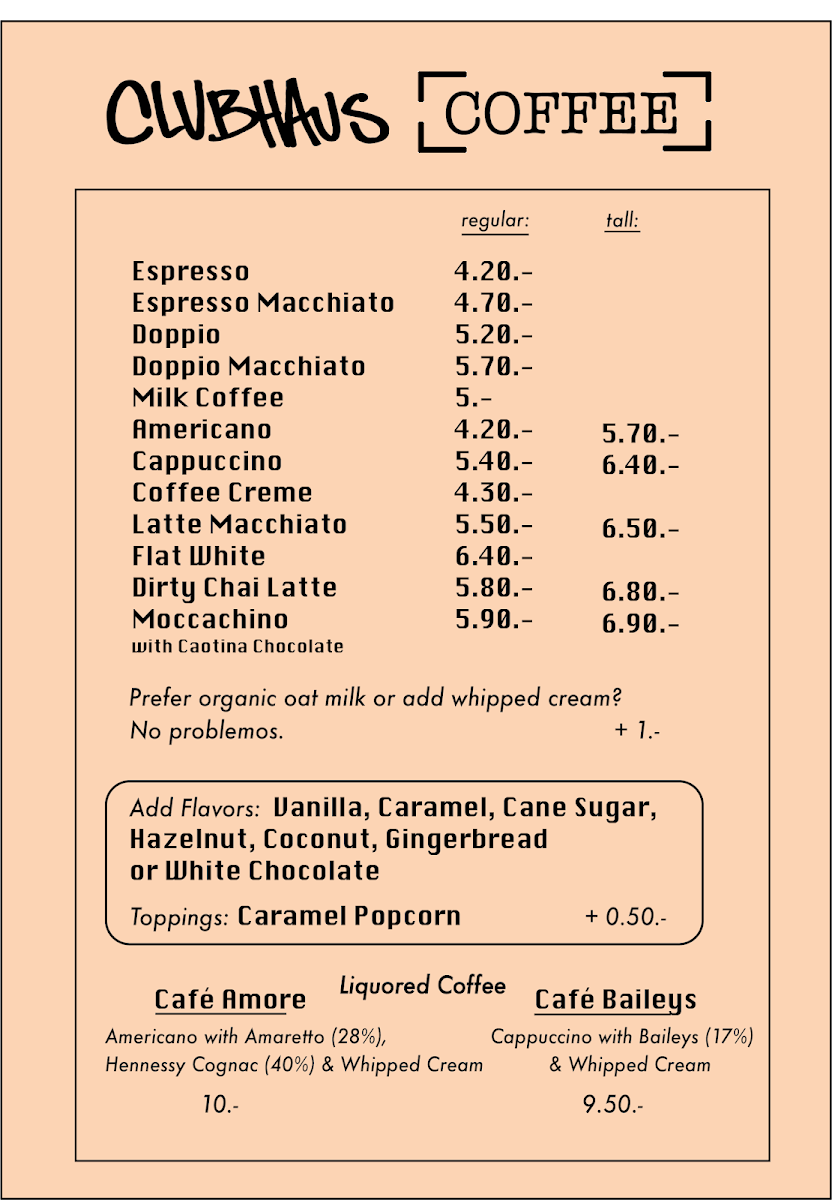 Clubhaus Café & Crêperie Photo Menu 1