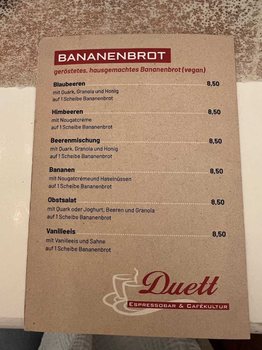 Cafe Duett Espresso-Bar Photo Menu 5